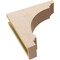 Ekena Millwork 4"W x 16"D x 16"H Thin Hughes Rough Cedar Woodgrain TimberThane Corbel, Primed Tan CORUR04X16X16HUGRCPR - alternate 6